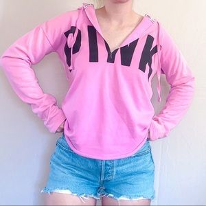 ❌SOLD❌ Pink V-Neck Victoria’s Secret Hoodie